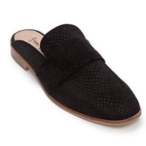 Free People At Ease Leather Loafer Mule Slide